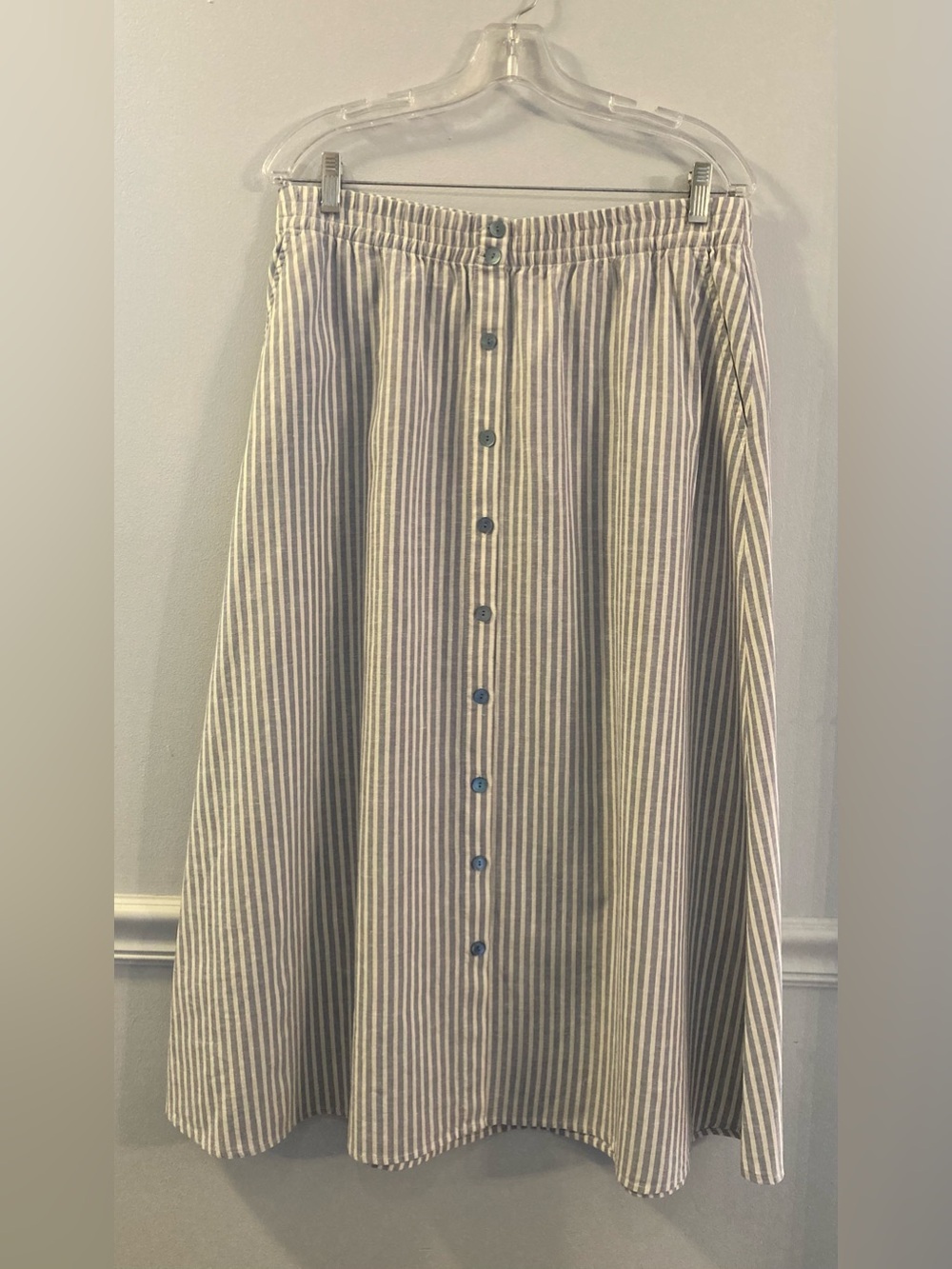 NWT  Eileen Fisher Button-Front, Full-Length Skirt - Picture 2 of 8